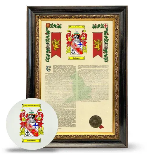 Deferrers Framed Armorial History and Mouse Pad - Heirloom