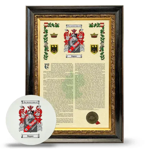 Degner Framed Armorial History and Mouse Pad - Heirloom
