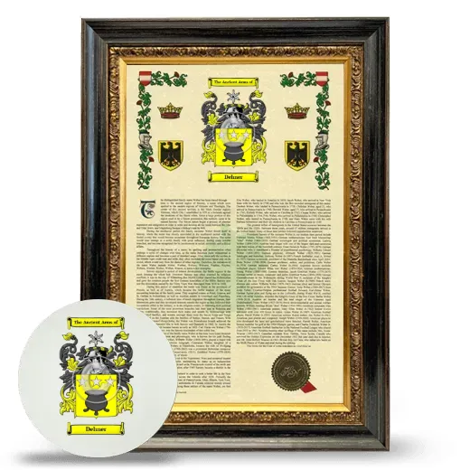 Dehner Framed Armorial History and Mouse Pad - Heirloom