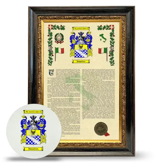 Dematteo Framed Armorial History and Mouse Pad - Heirloom