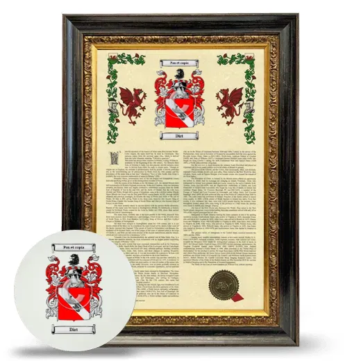 Dirt Framed Armorial History and Mouse Pad - Heirloom