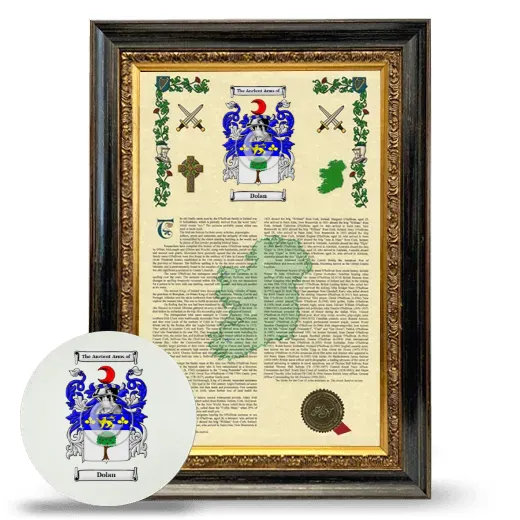 Dolan Framed Armorial History and Mouse Pad - Heirloom