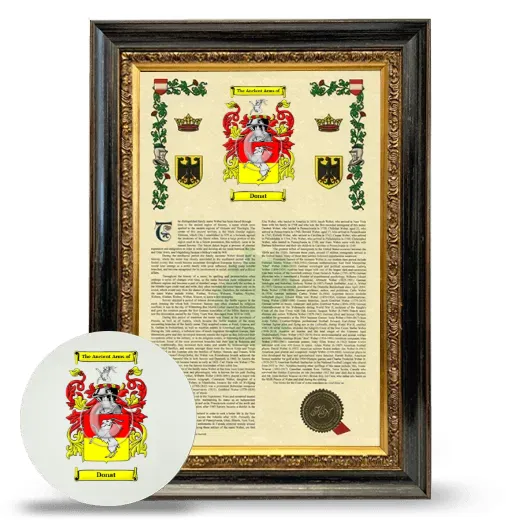 Donat Framed Armorial History and Mouse Pad - Heirloom