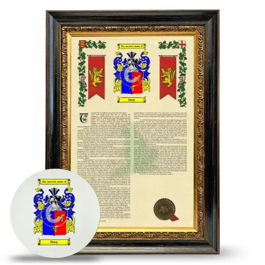 Dory Framed Armorial History and Mouse Pad - Heirloom