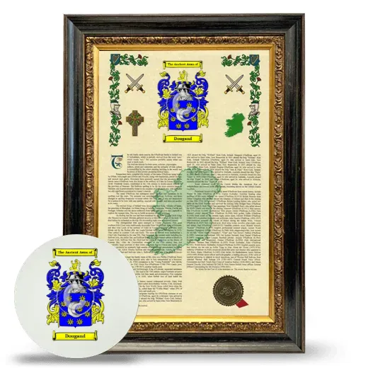Dougand Framed Armorial History and Mouse Pad - Heirloom