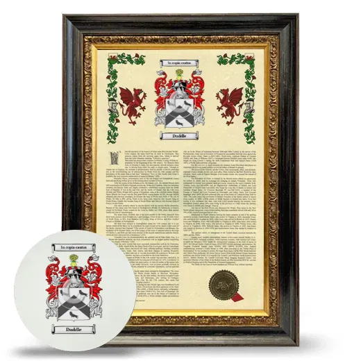 Duddle Framed Armorial History and Mouse Pad - Heirloom