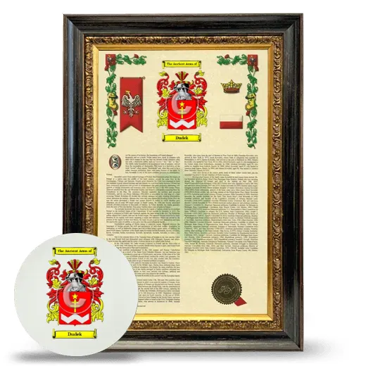 Dudek Framed Armorial History and Mouse Pad - Heirloom