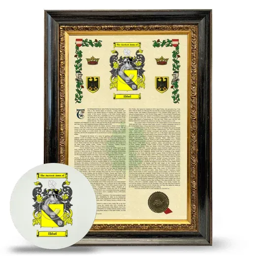 Ebbel Framed Armorial History and Mouse Pad - Heirloom
