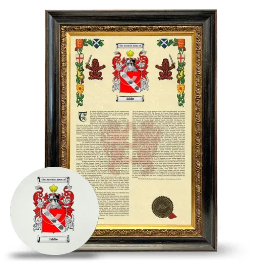 Eddie Framed Armorial History and Mouse Pad - Heirloom
