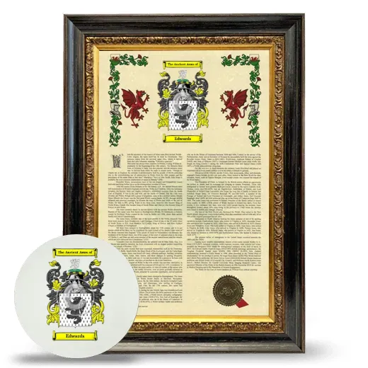 Edwards Framed Armorial History and Mouse Pad - Heirloom