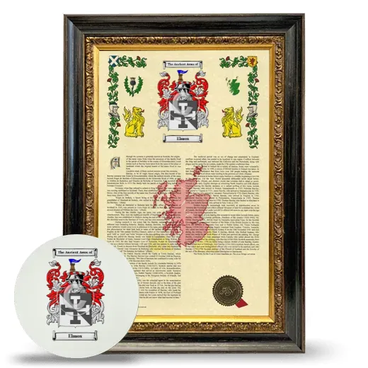 Elmox Framed Armorial History and Mouse Pad - Heirloom