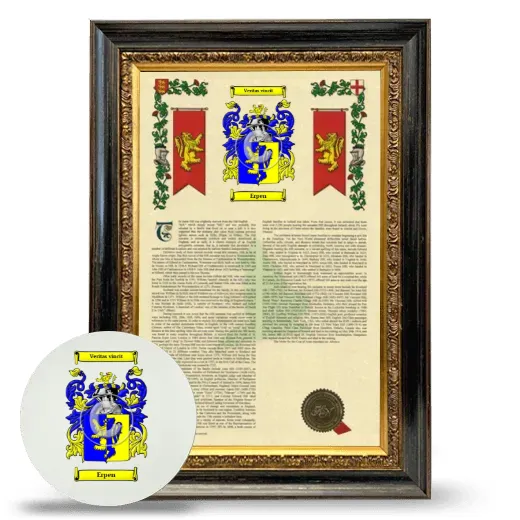 Erpen Framed Armorial History and Mouse Pad - Heirloom