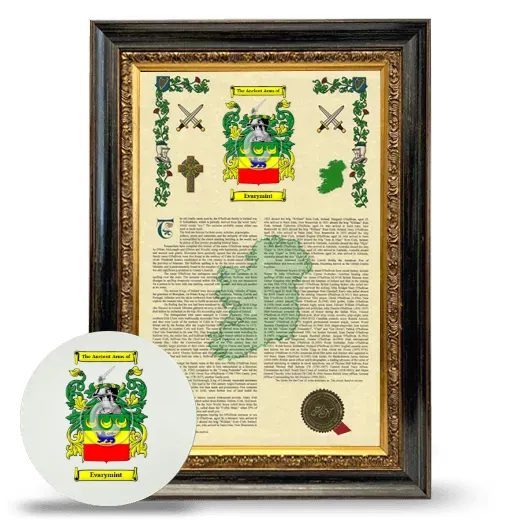 Evarymint Framed Armorial History and Mouse Pad - Heirloom