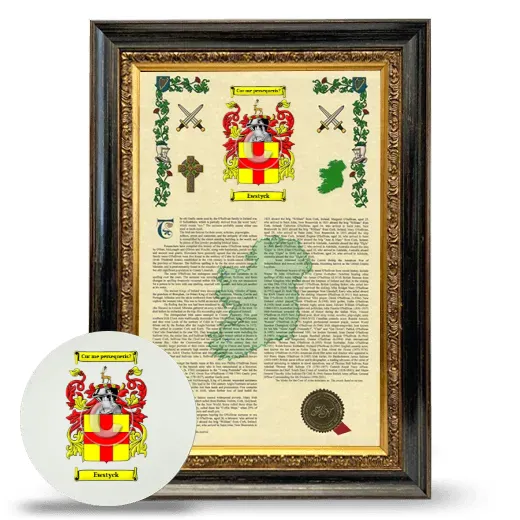 Ewstyck Framed Armorial History and Mouse Pad - Heirloom