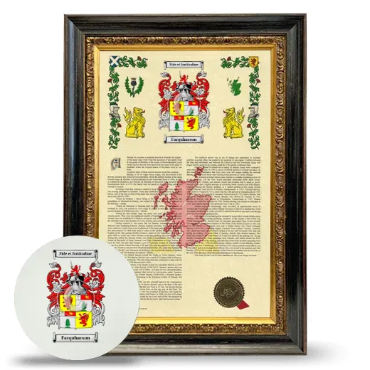 Farquharson Framed Armorial History and Mouse Pad - Heirloom