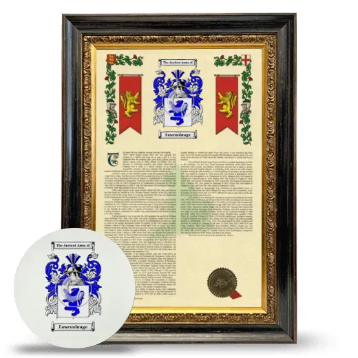 Fawconbrage Framed Armorial History and Mouse Pad - Heirloom