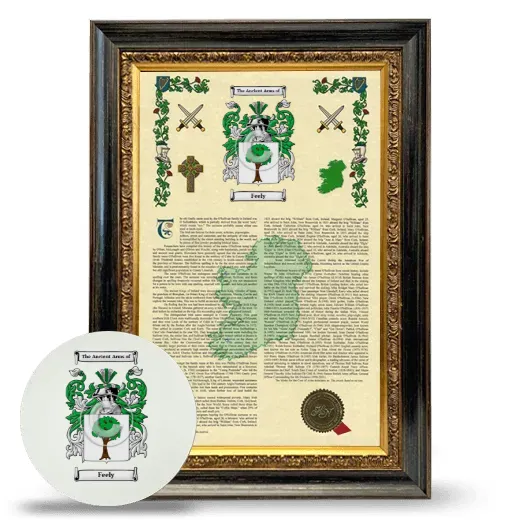 Feely Framed Armorial History and Mouse Pad - Heirloom