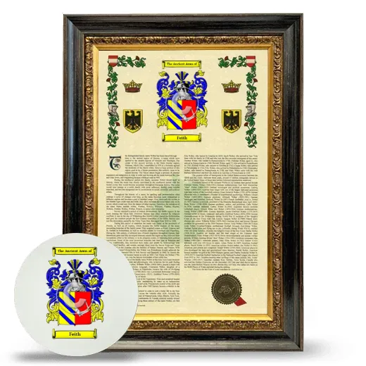 Feith Framed Armorial History and Mouse Pad - Heirloom