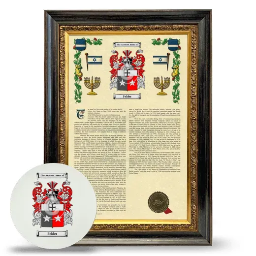 Felder Framed Armorial History and Mouse Pad - Heirloom