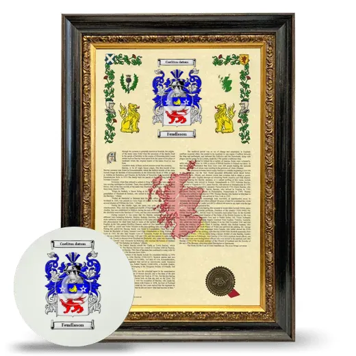 Fendlason Framed Armorial History and Mouse Pad - Heirloom
