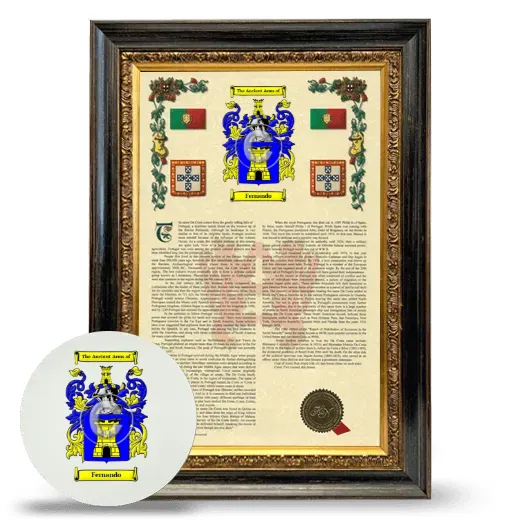 Fernando Framed Armorial History and Mouse Pad - Heirloom