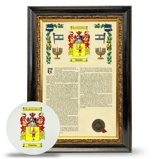 Fleischer Framed Armorial History and Mouse Pad - Heirloom