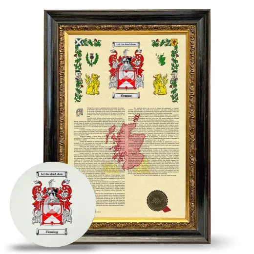 Fleming Framed Armorial History and Mouse Pad - Heirloom