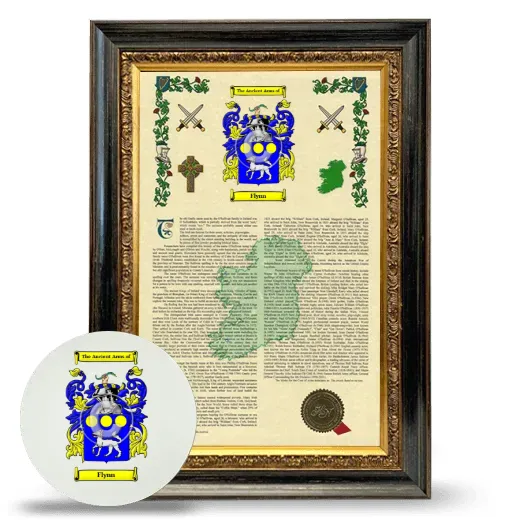Flynn Framed Armorial History and Mouse Pad - Heirloom