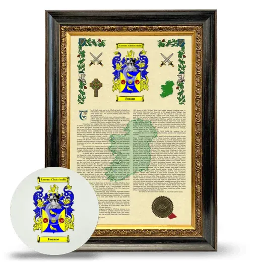 Forane Framed Armorial History and Mouse Pad - Heirloom