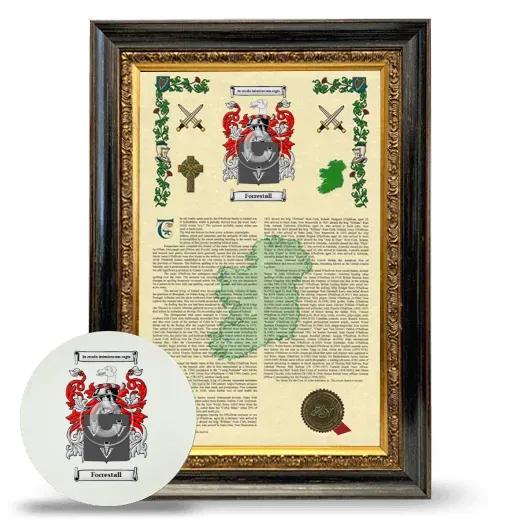 Forrestall Framed Armorial History and Mouse Pad - Heirloom