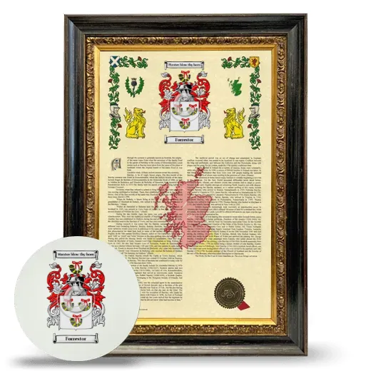 Forrestor Framed Armorial History and Mouse Pad - Heirloom