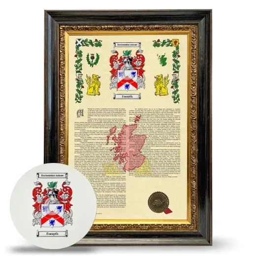 Forsyth Framed Armorial History and Mouse Pad - Heirloom