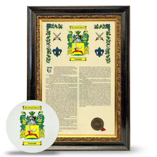 Fournial Framed Armorial History and Mouse Pad - Heirloom