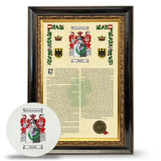Foutch Framed Armorial History and Mouse Pad - Heirloom
