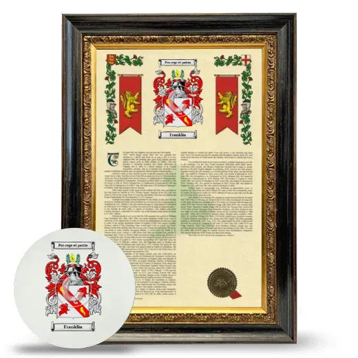 Franklin Framed Armorial History and Mouse Pad - Heirloom