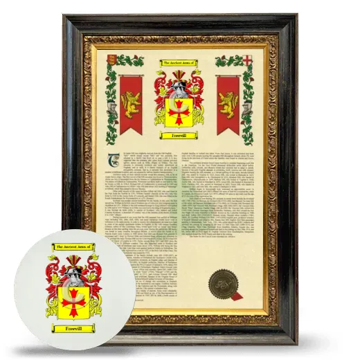 Freevill Framed Armorial History and Mouse Pad - Heirloom