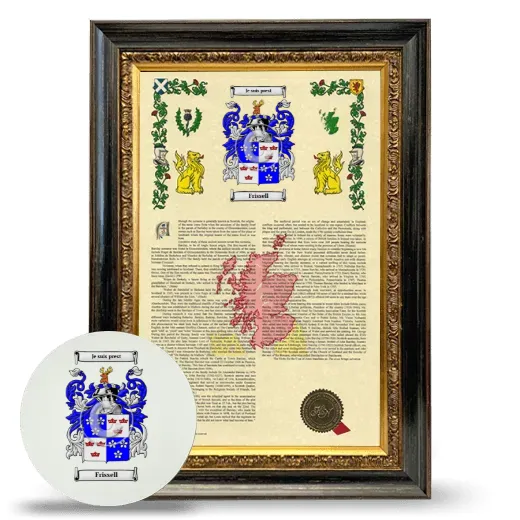 Frissell Framed Armorial History and Mouse Pad - Heirloom