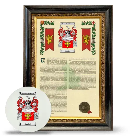 Gambol Framed Armorial History and Mouse Pad - Heirloom