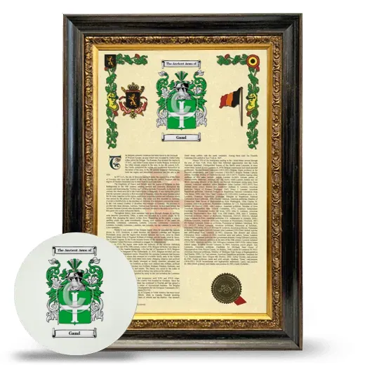 Gand Framed Armorial History and Mouse Pad - Heirloom