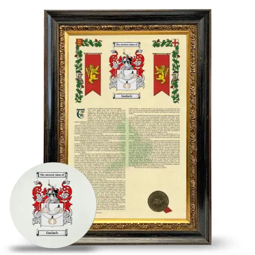 Garlach Framed Armorial History and Mouse Pad - Heirloom