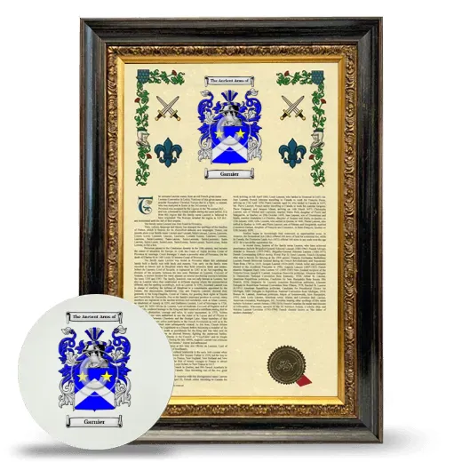 Garnier Framed Armorial History and Mouse Pad - Heirloom