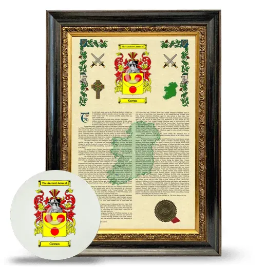 Gavan Framed Armorial History and Mouse Pad - Heirloom