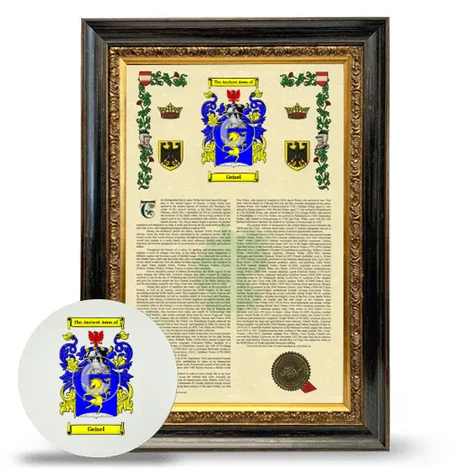 Geisel Framed Armorial History and Mouse Pad - Heirloom