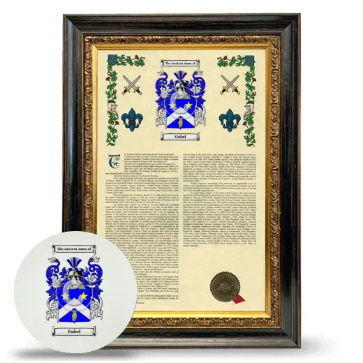 Gobel Framed Armorial History and Mouse Pad - Heirloom