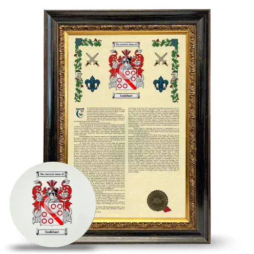 Godebart Framed Armorial History and Mouse Pad - Heirloom