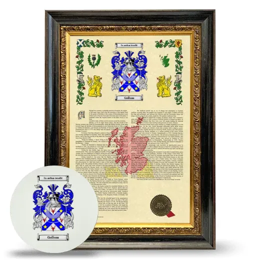 Gollum Framed Armorial History and Mouse Pad - Heirloom