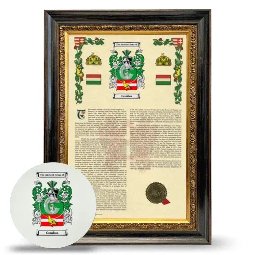 Gombas Framed Armorial History and Mouse Pad - Heirloom