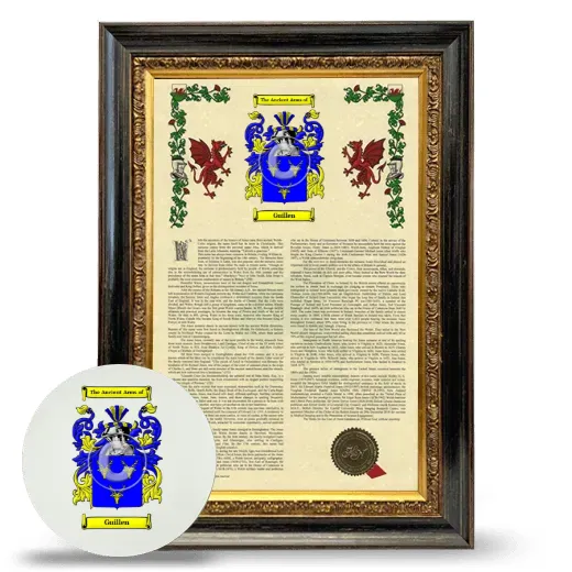 Guillen Framed Armorial History and Mouse Pad - Heirloom