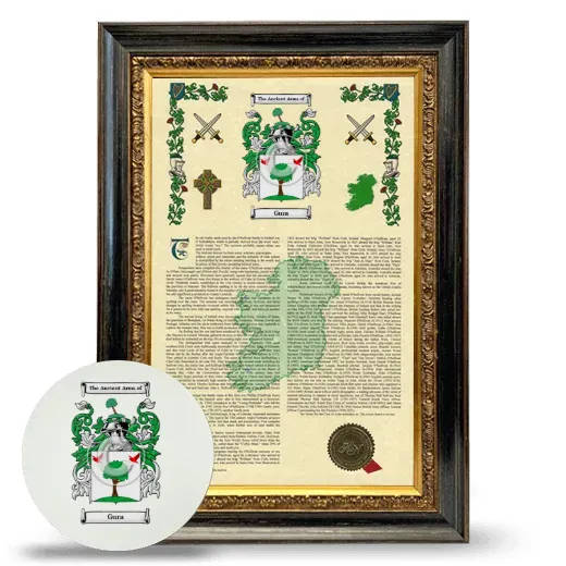 Gura Framed Armorial History and Mouse Pad - Heirloom