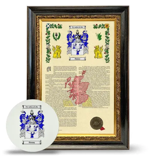 Hanay Framed Armorial History and Mouse Pad - Heirloom